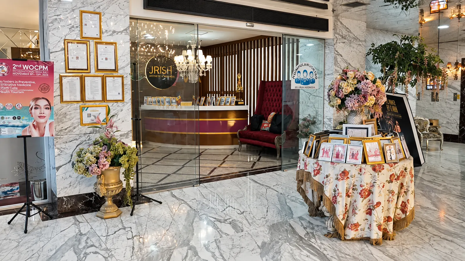 Reception area inside Vinski Tower