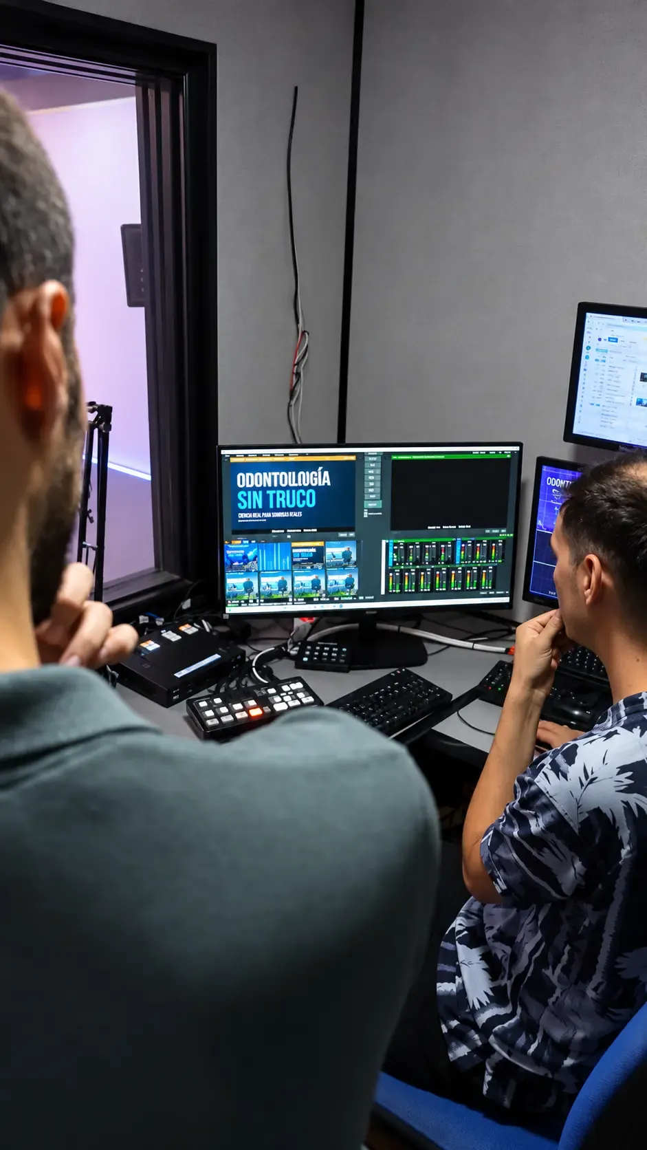 Television control room in Barcelona